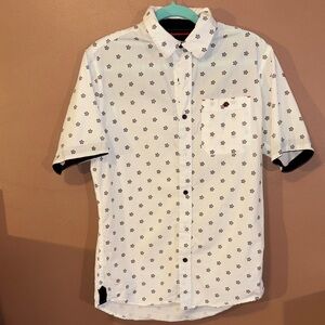 MENS RED SUMMIT FLORAL SHIRT SZ SMALL